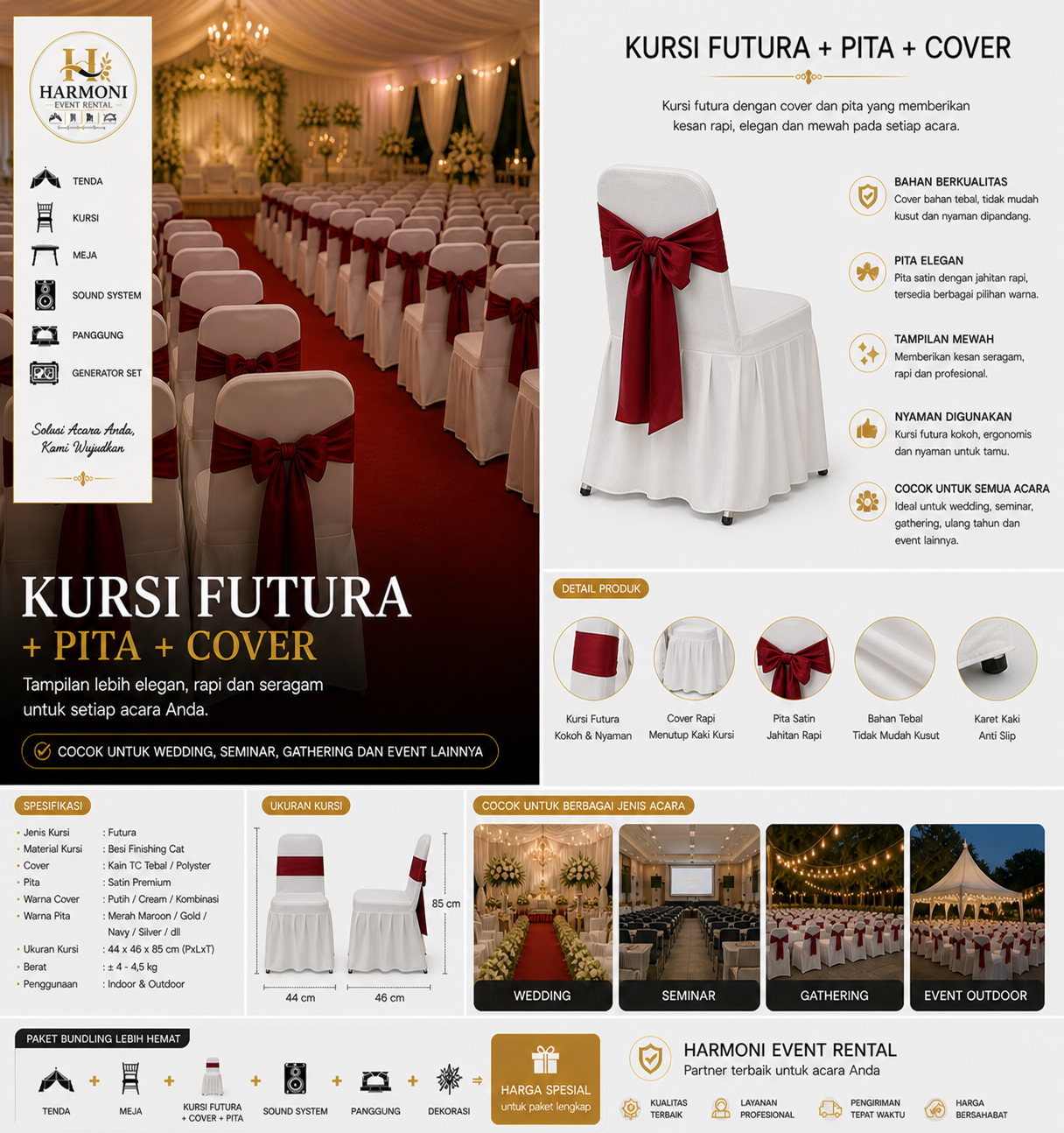 Kursi Futura + Pita + Cover