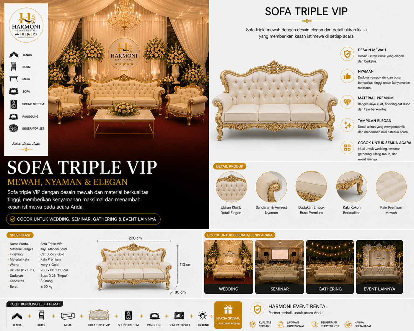 Sofa Triple VIP